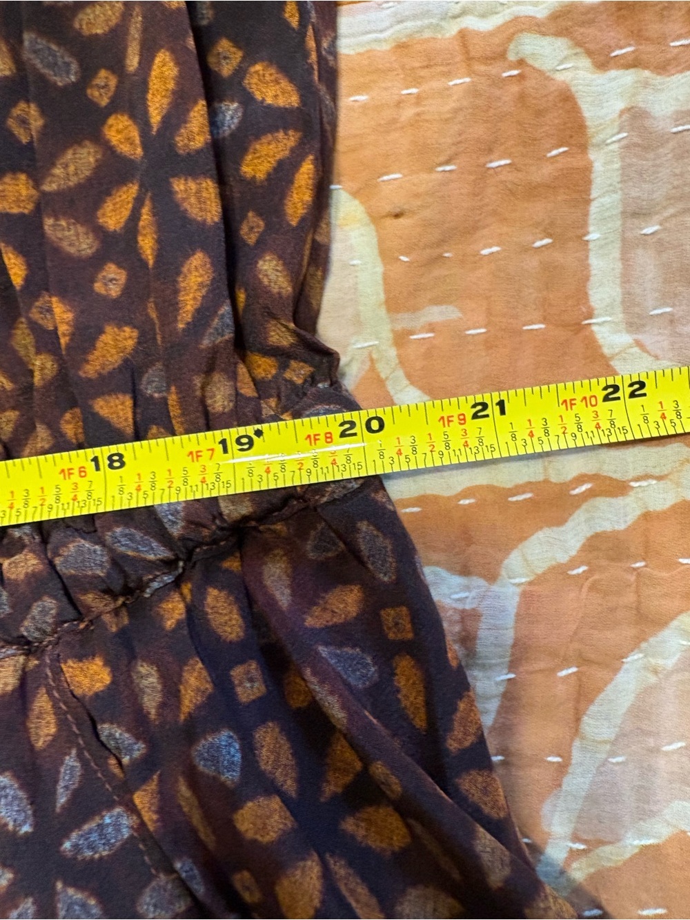 Ulla Johnson Brown & Gold Tiered Maxi Dress with Ruffle Detail. NWT - Picture 11 of 14